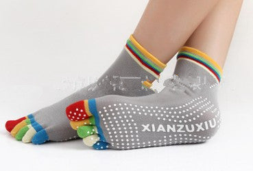 Rainbow Slip Yoga socks