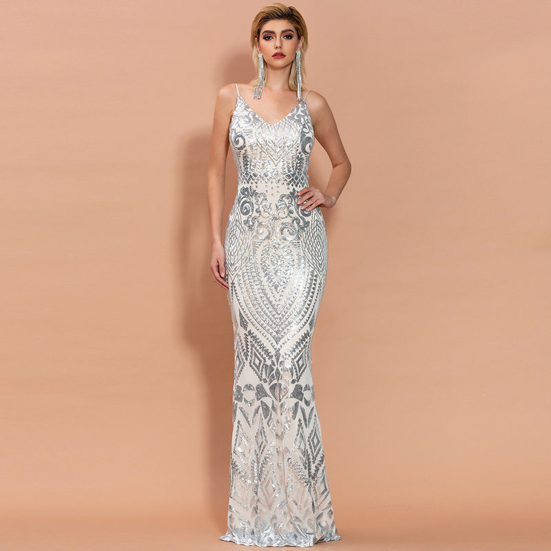 Silver/Gold Design Runway Dress