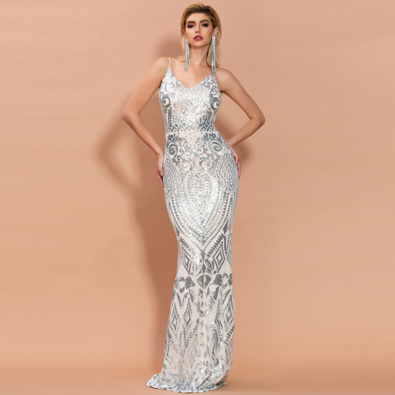 Silver/Gold Design Runway Dress