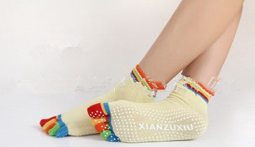 Rainbow Slip Yoga socks