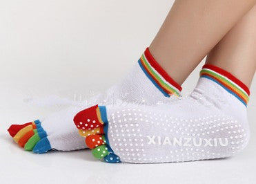 Rainbow Slip Yoga socks