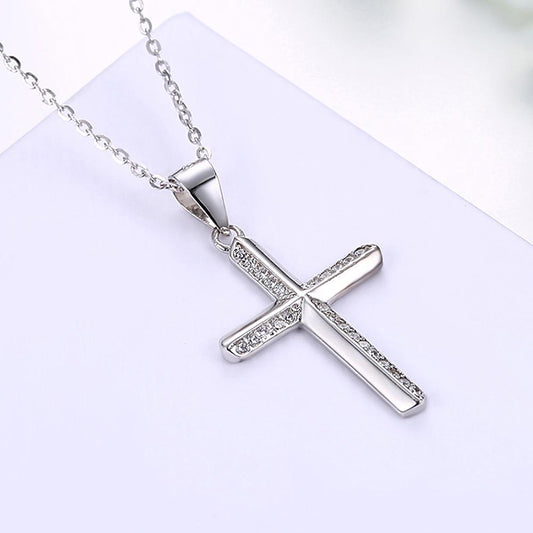 Protection Cross Sterling Silver Necklace