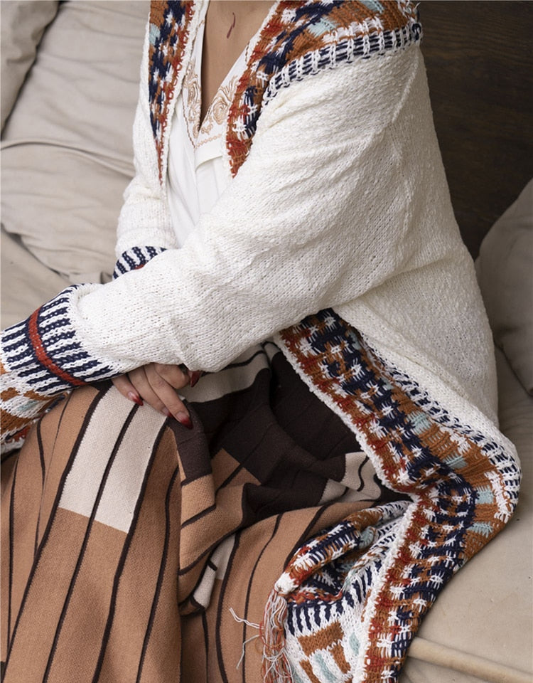 Bohemian Women Retro Fringed Cardigan