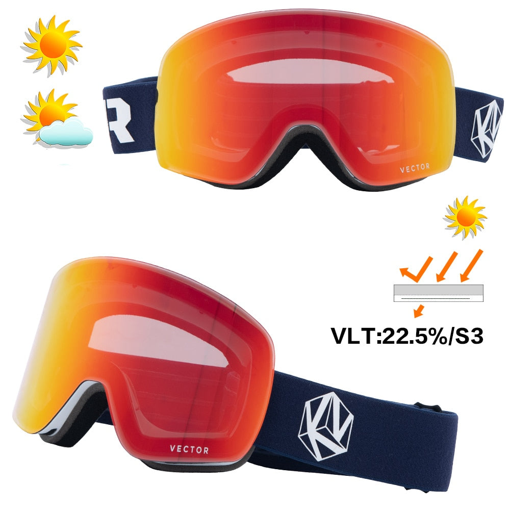 Ski Goggles UV400 Anti-fog Coatings