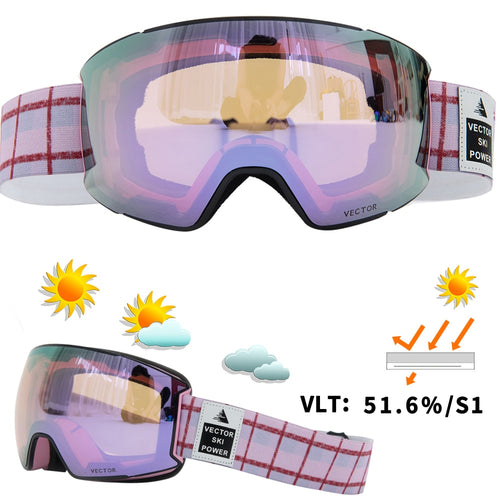 Ski Goggles UV400 Anti-fog Coatings