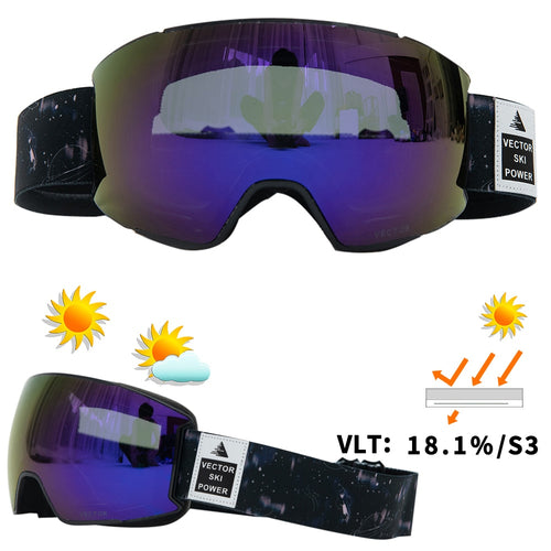 Ski Goggles UV400 Anti-fog Coatings