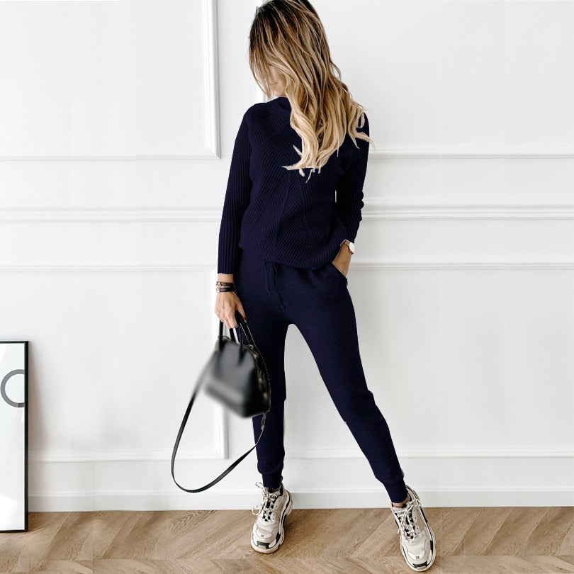 Knitted Two Piece Set Tracksuit