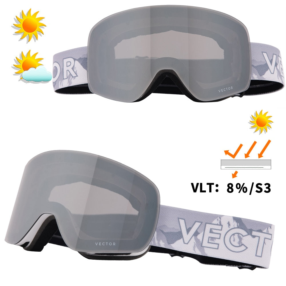 Ski Goggles UV400 Anti-fog Coatings