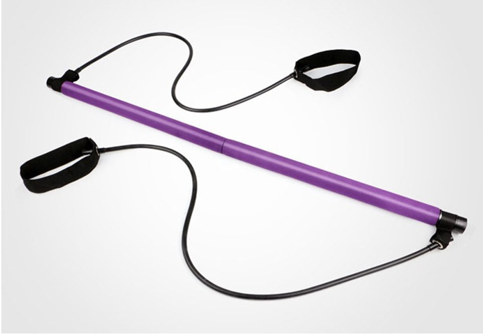 Yoga Pilates Bar Stick with Resistance Band