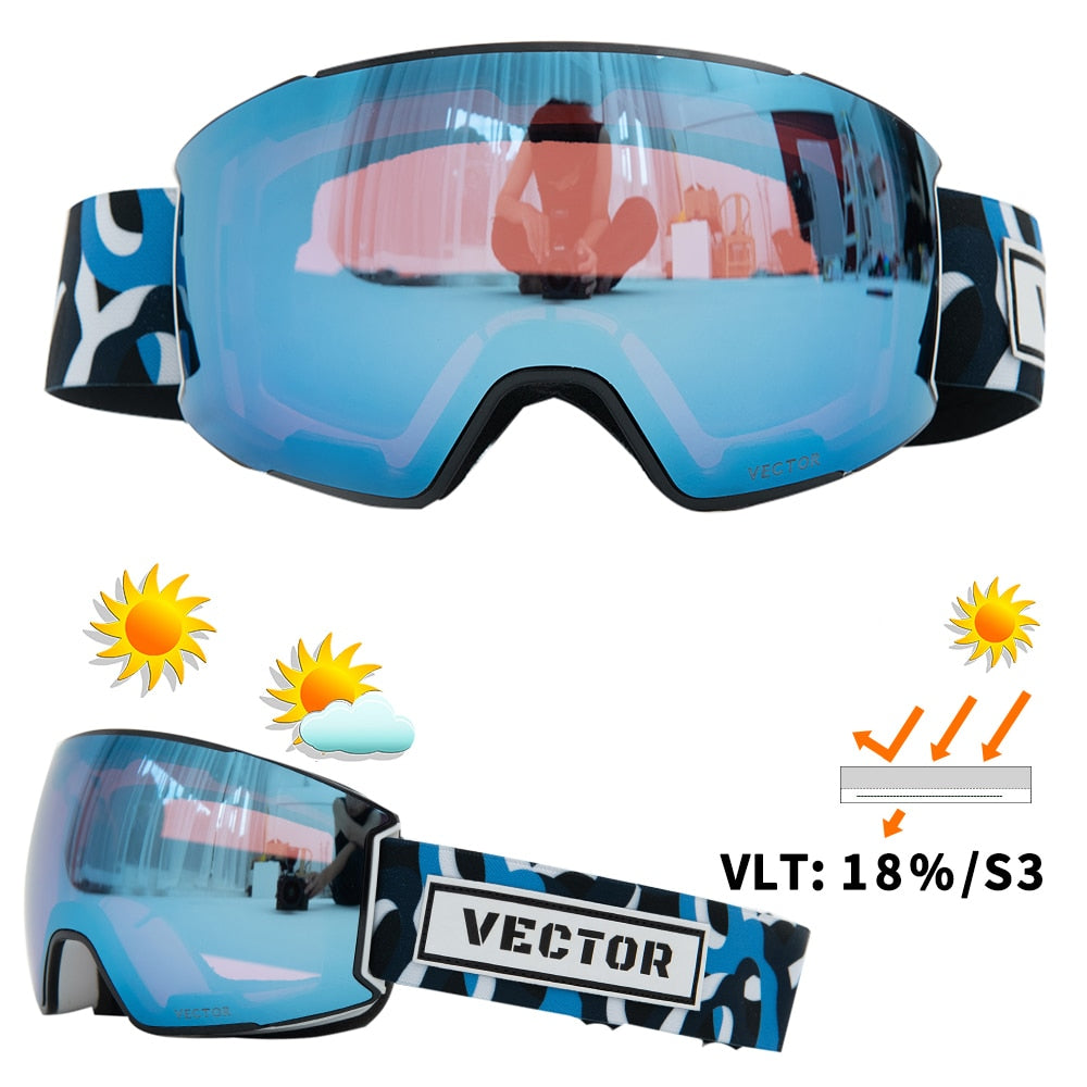 Ski Goggles UV400 Anti-fog Coatings