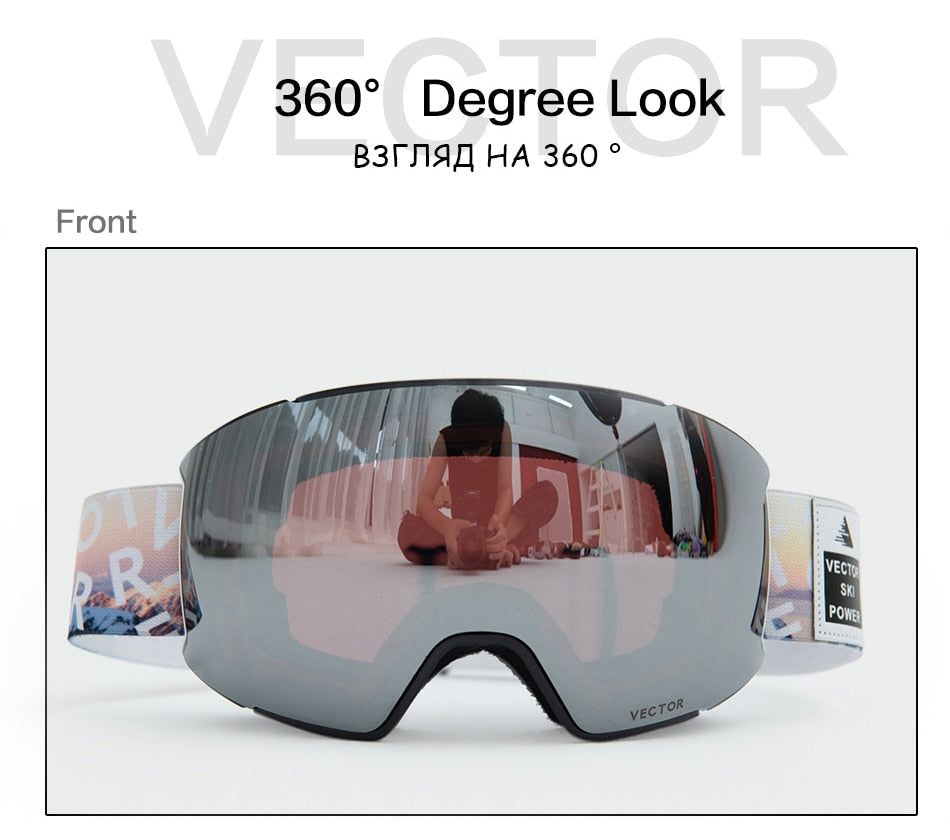 Ski Goggles UV400 Anti-fog Coatings