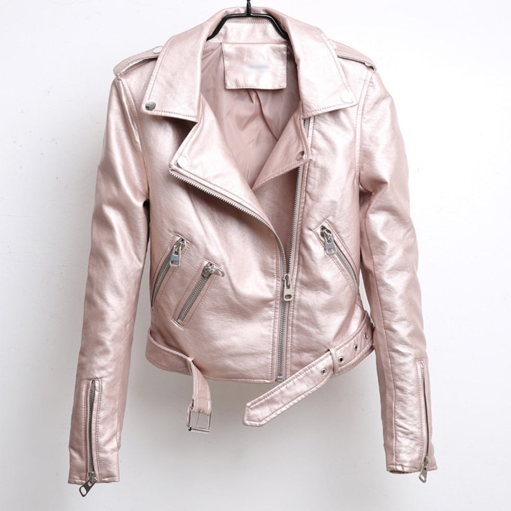 Punk Pu Leather Moto Jacket