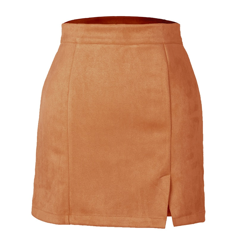 Suede Mini Skirt