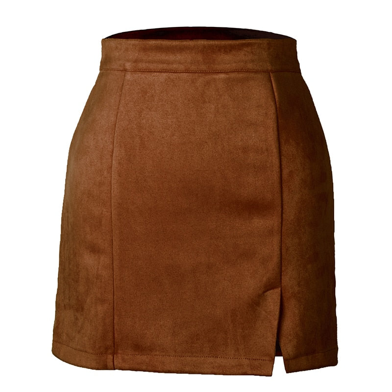 Suede Mini Skirt