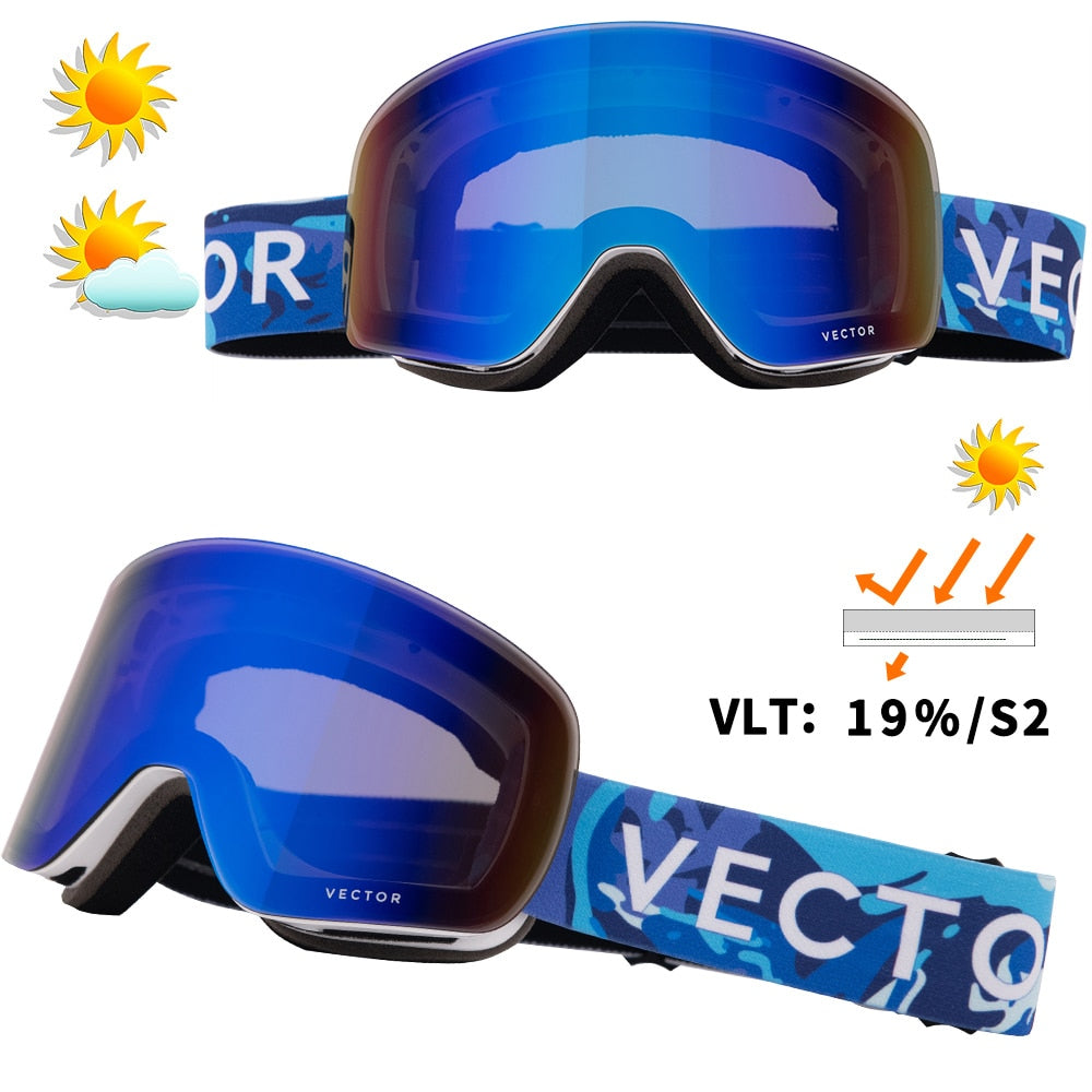 Ski Goggles UV400 Anti-fog Coatings