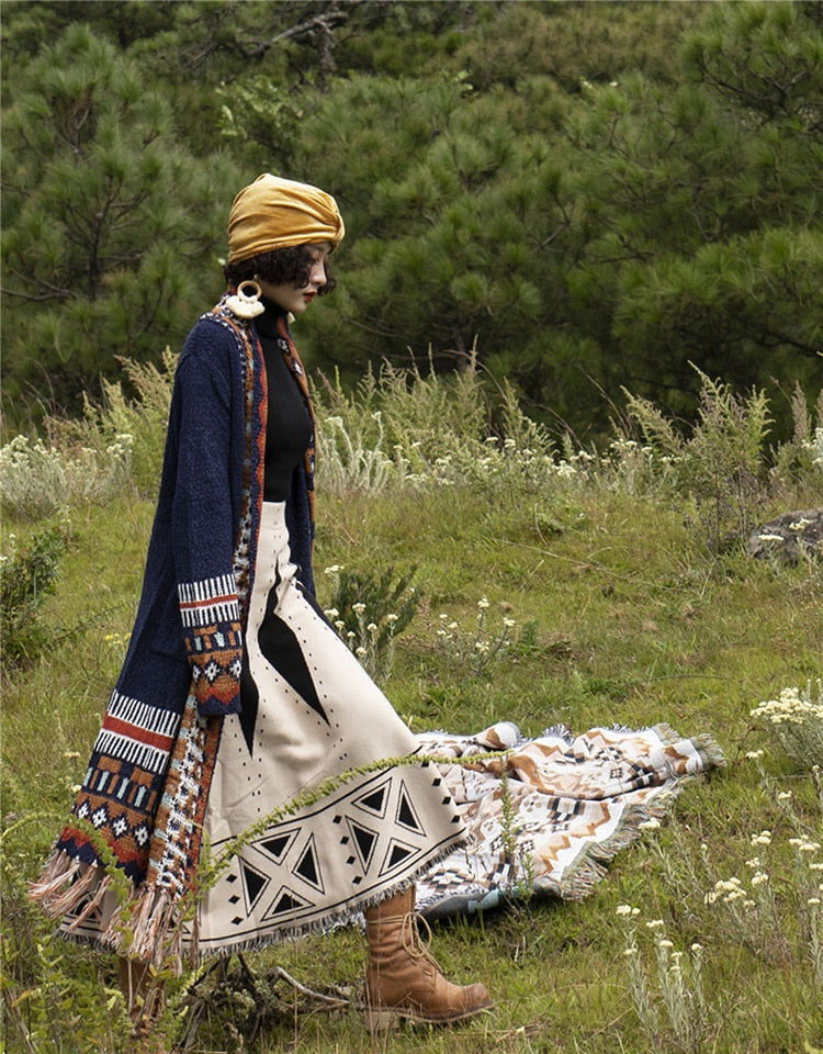 Bohemian Women Retro Fringed Cardigan