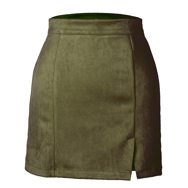 Suede Mini Skirt