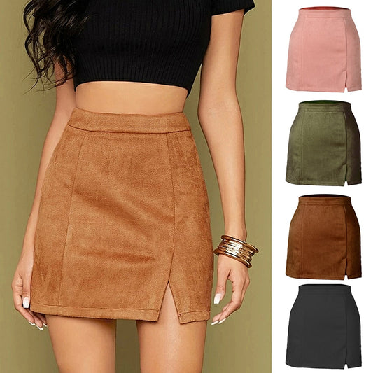 Suede Mini Skirt