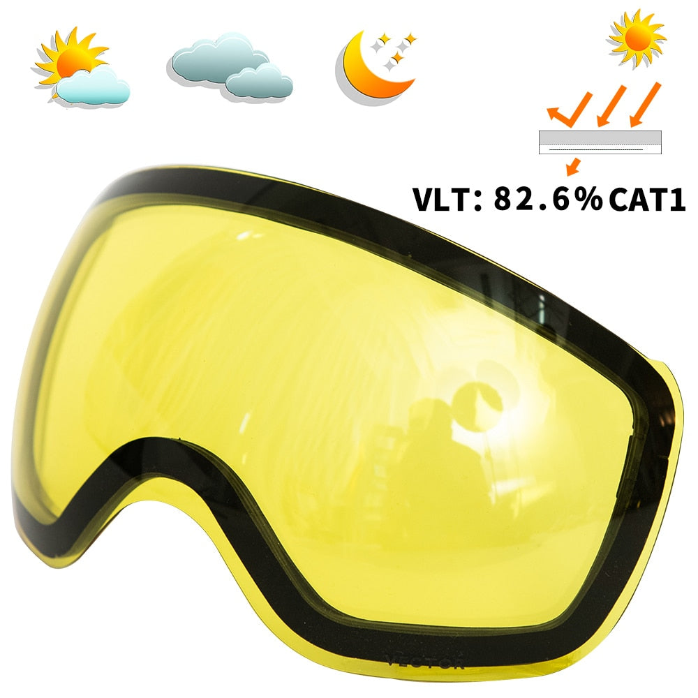 Ski Goggles UV400 Anti-fog Coatings