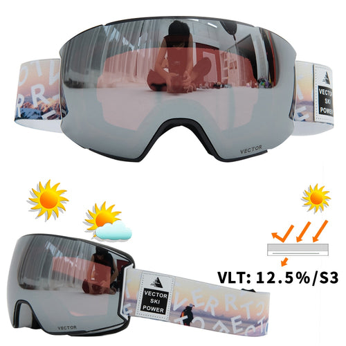 Ski Goggles UV400 Anti-fog Coatings