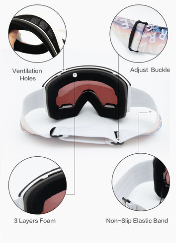 Ski Goggles UV400 Anti-fog Coatings