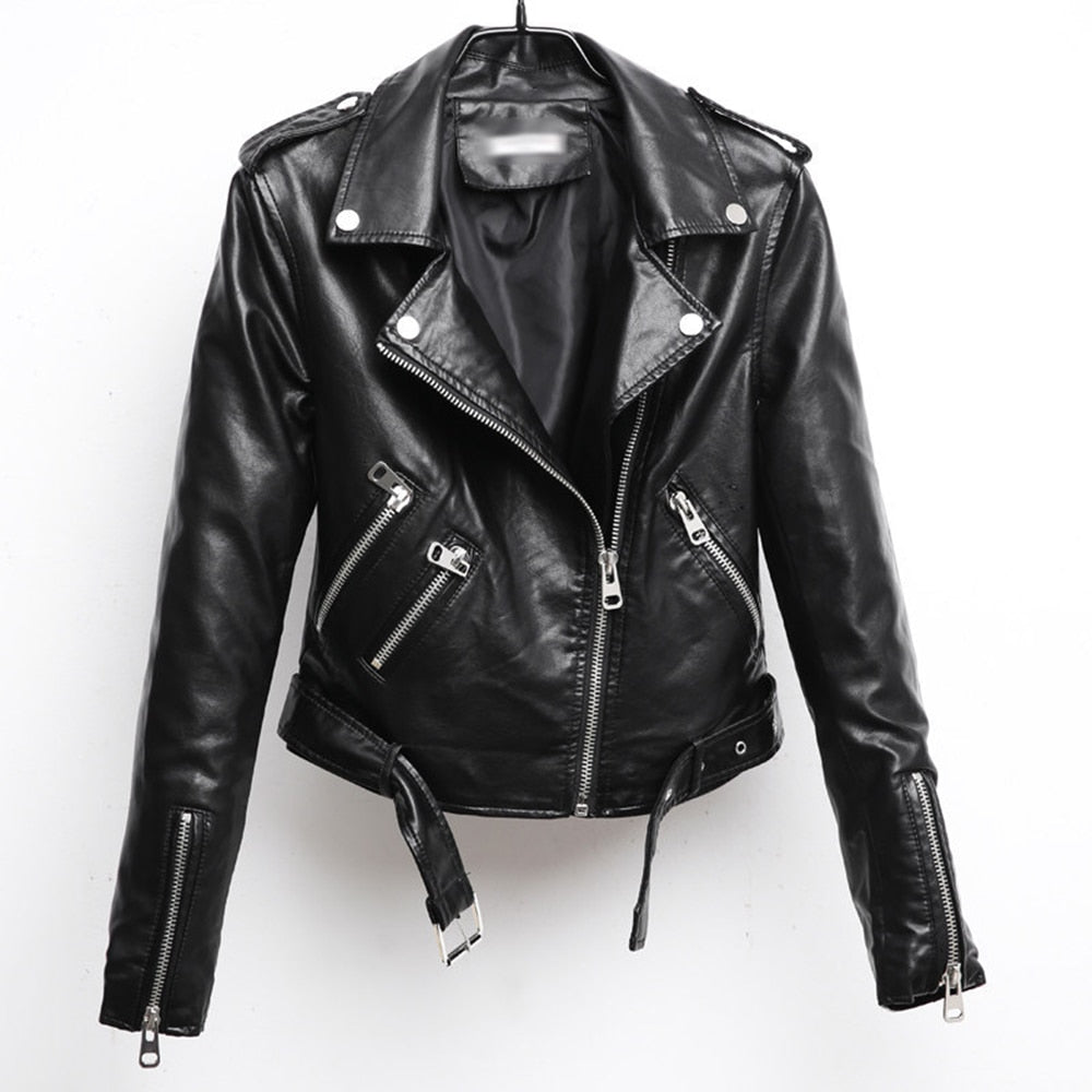 Punk Pu Leather Moto Jacket