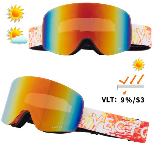 Ski Goggles UV400 Anti-fog Coatings