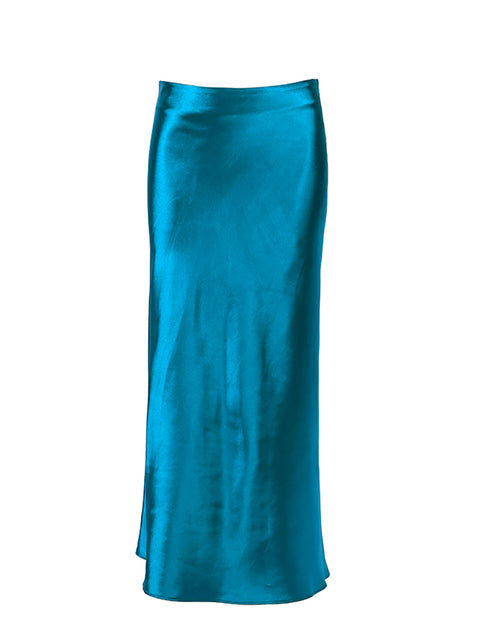 Satin Midi Silk Skirt