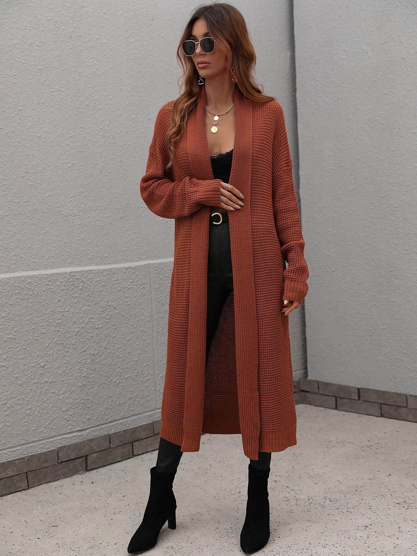 Hana Loose Long Knitted Cardigan