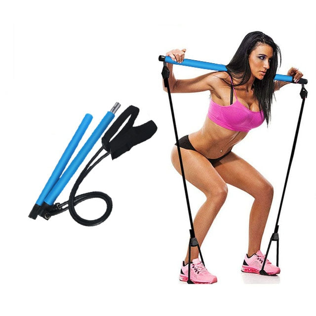 Yoga Pilates Bar Stick with Resistance Band