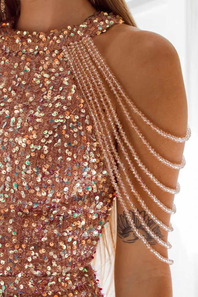 Gold Sequin Bodycon Dress