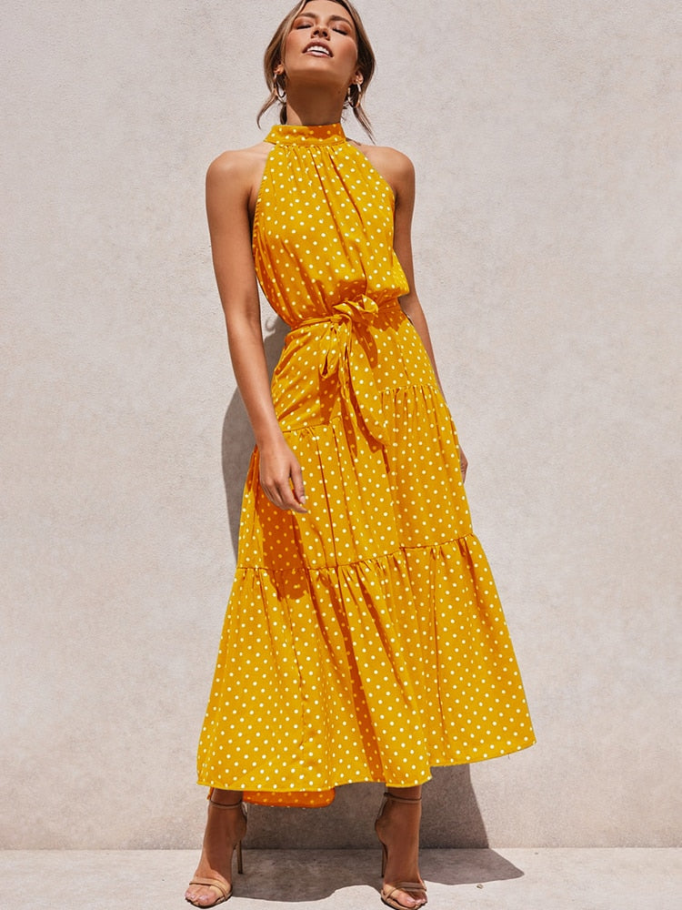 Halter Polka Dot Sundress