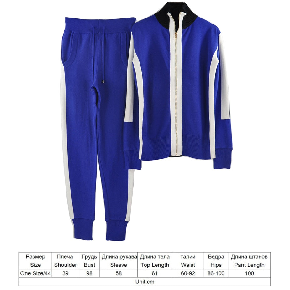 Knitted Two Piece Set Tracksuit