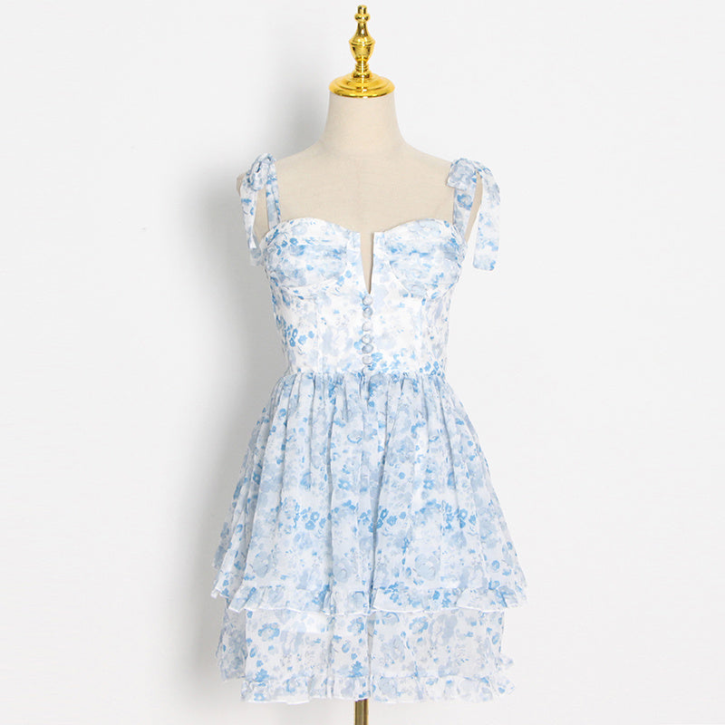 Butterfly Ruffle Mini Dress