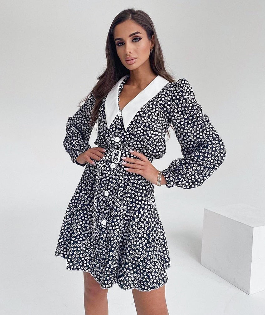 Janie Vintage Puff Sleeve Dress