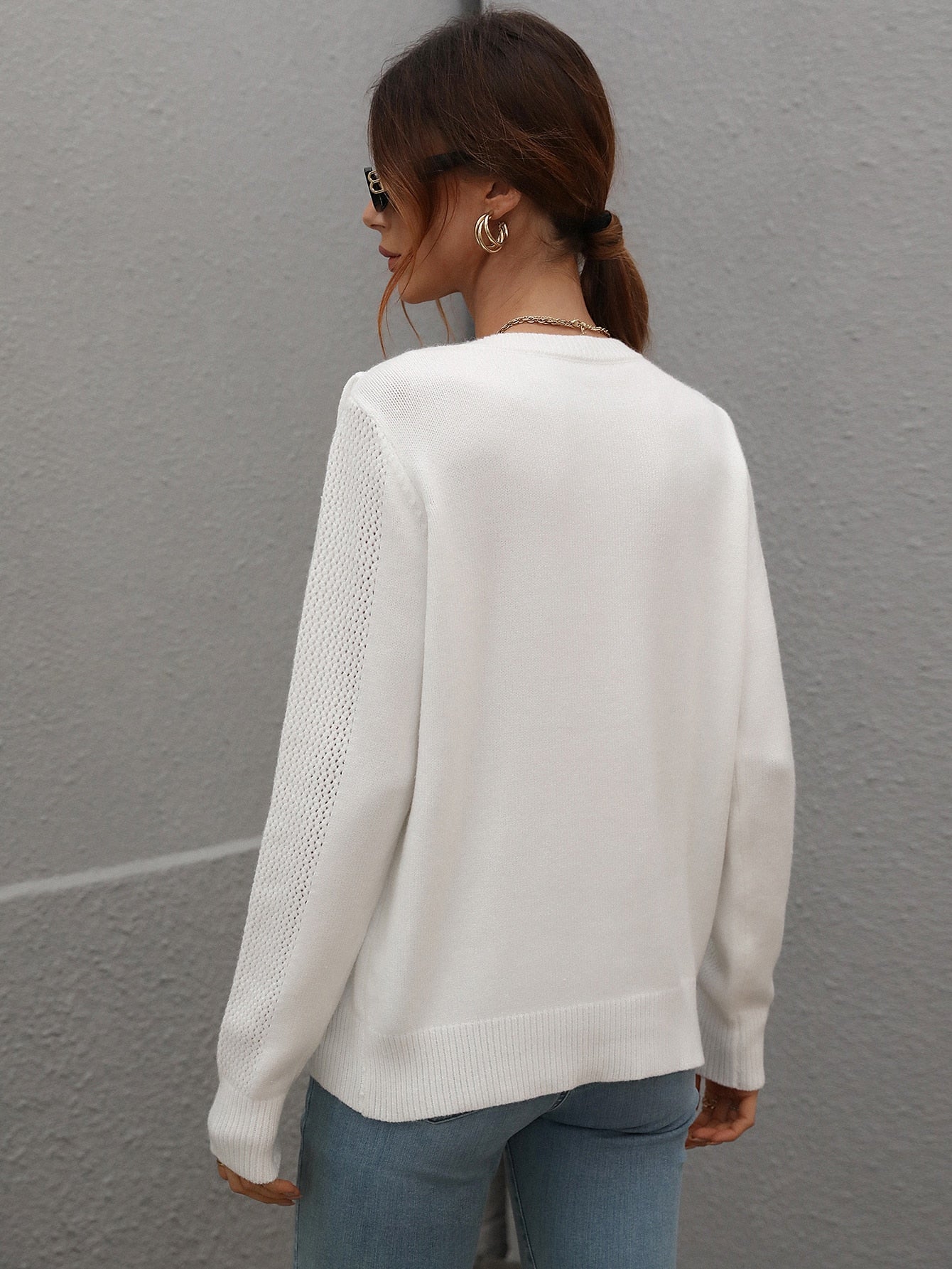 Fringe Pullover Knitted Sweater