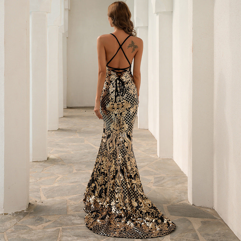 Leopard Print Evening Dress