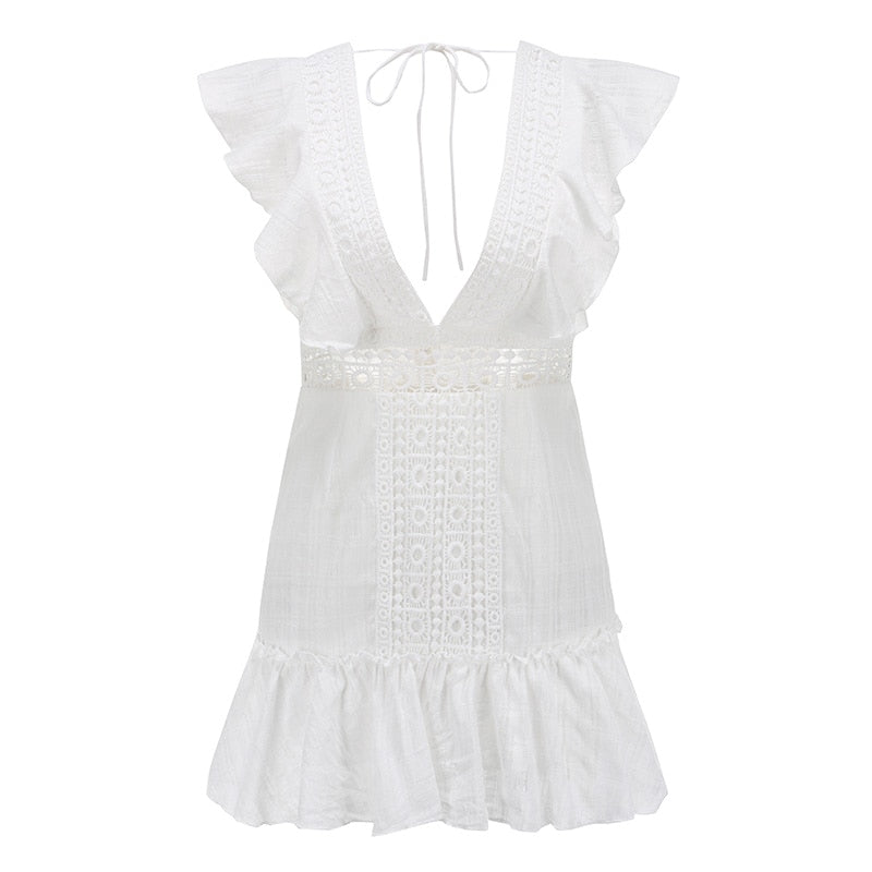 Embroidery Lace White Rachelle Sundress