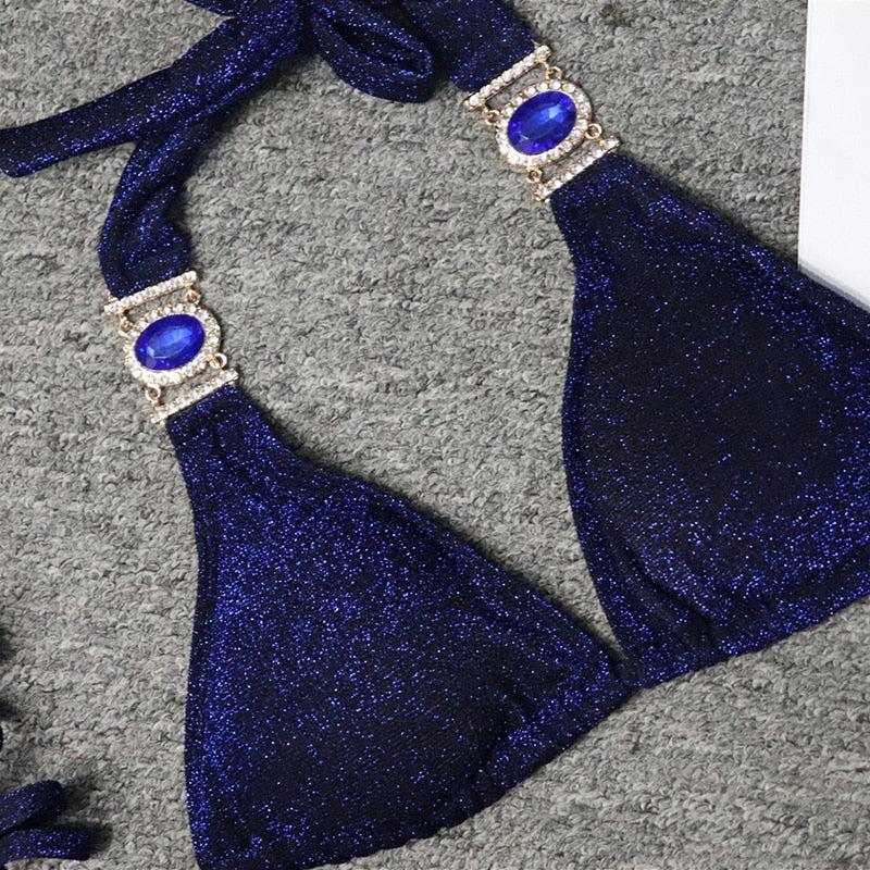 Shiny Rhinestone Bikini Sets