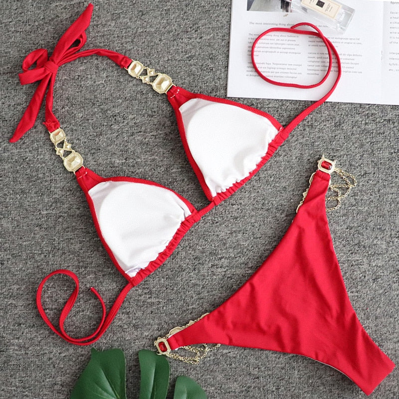 Shiny Rhinestone Bikini Sets