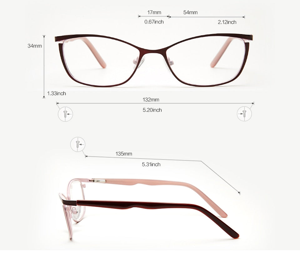 Metal Frame Cat Eye Eyeglasses Kansept