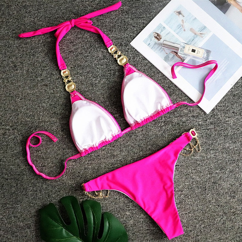 Shiny Rhinestone Bikini Sets