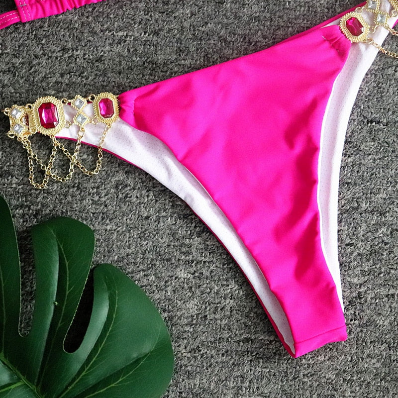 Shiny Rhinestone Bikini Sets