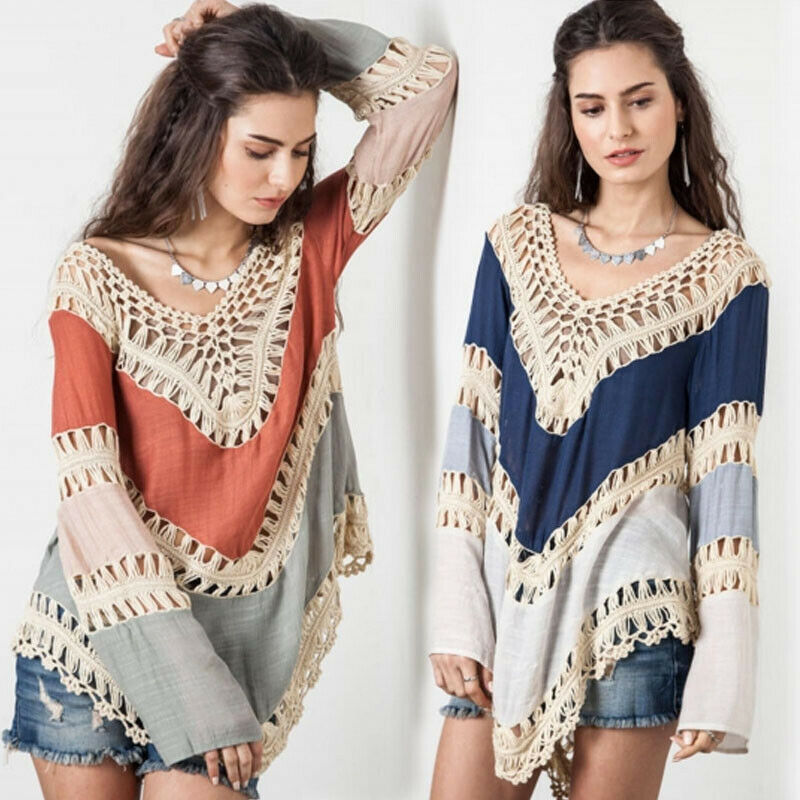 Chloe Vintage Loose Patchwork Top