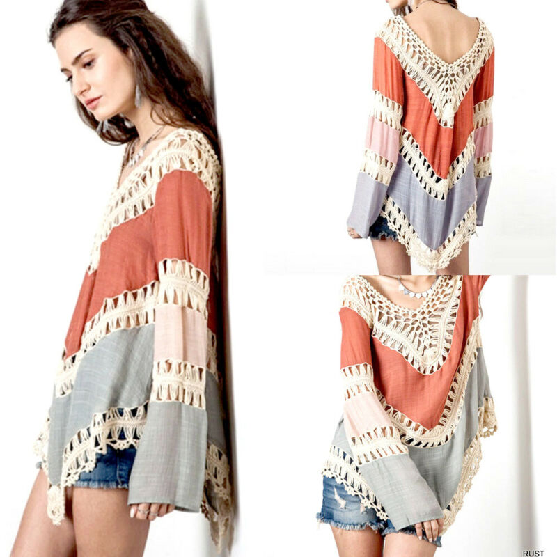 Chloe Vintage Loose Patchwork Top