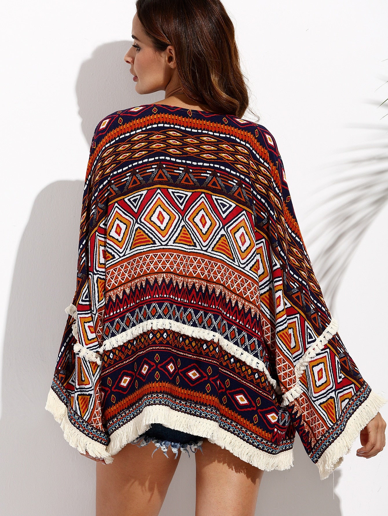 Ruoru Kimono Fringe Cardigan