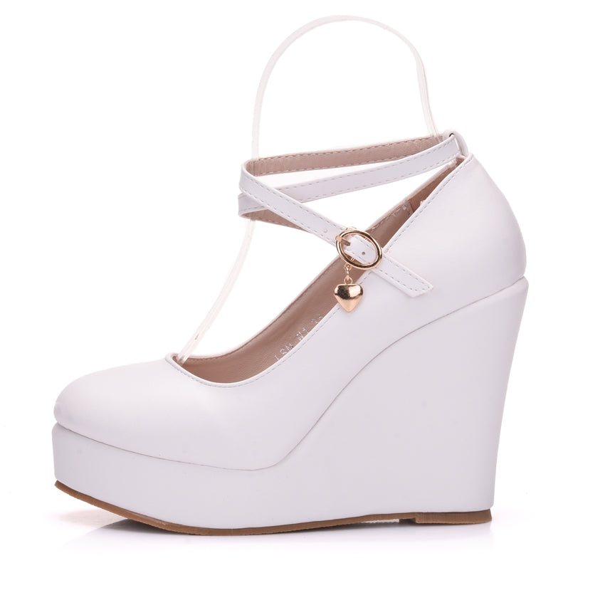 Lori Platform Round Toe Wedges