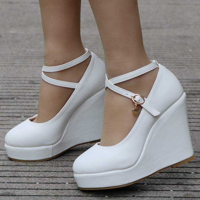 Lori Platform Round Toe Wedges