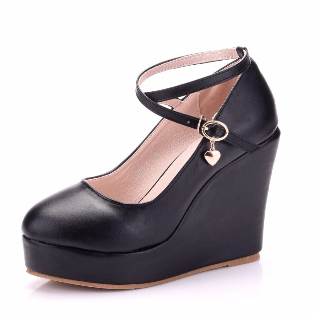 Lori Platform Round Toe Wedges