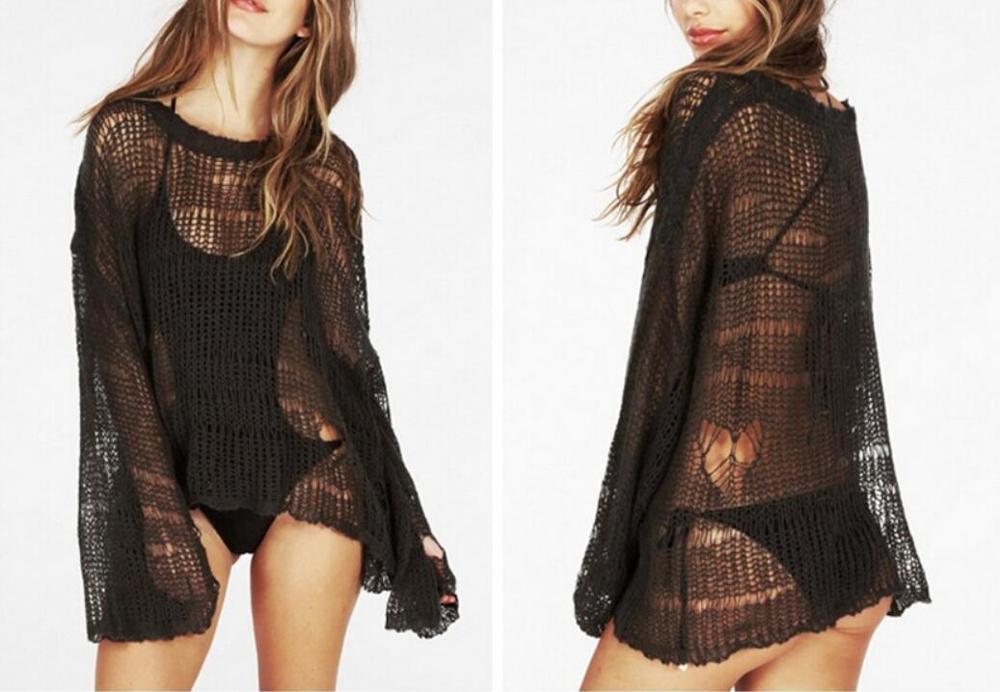 Destroyed Loose Knitted Sweater